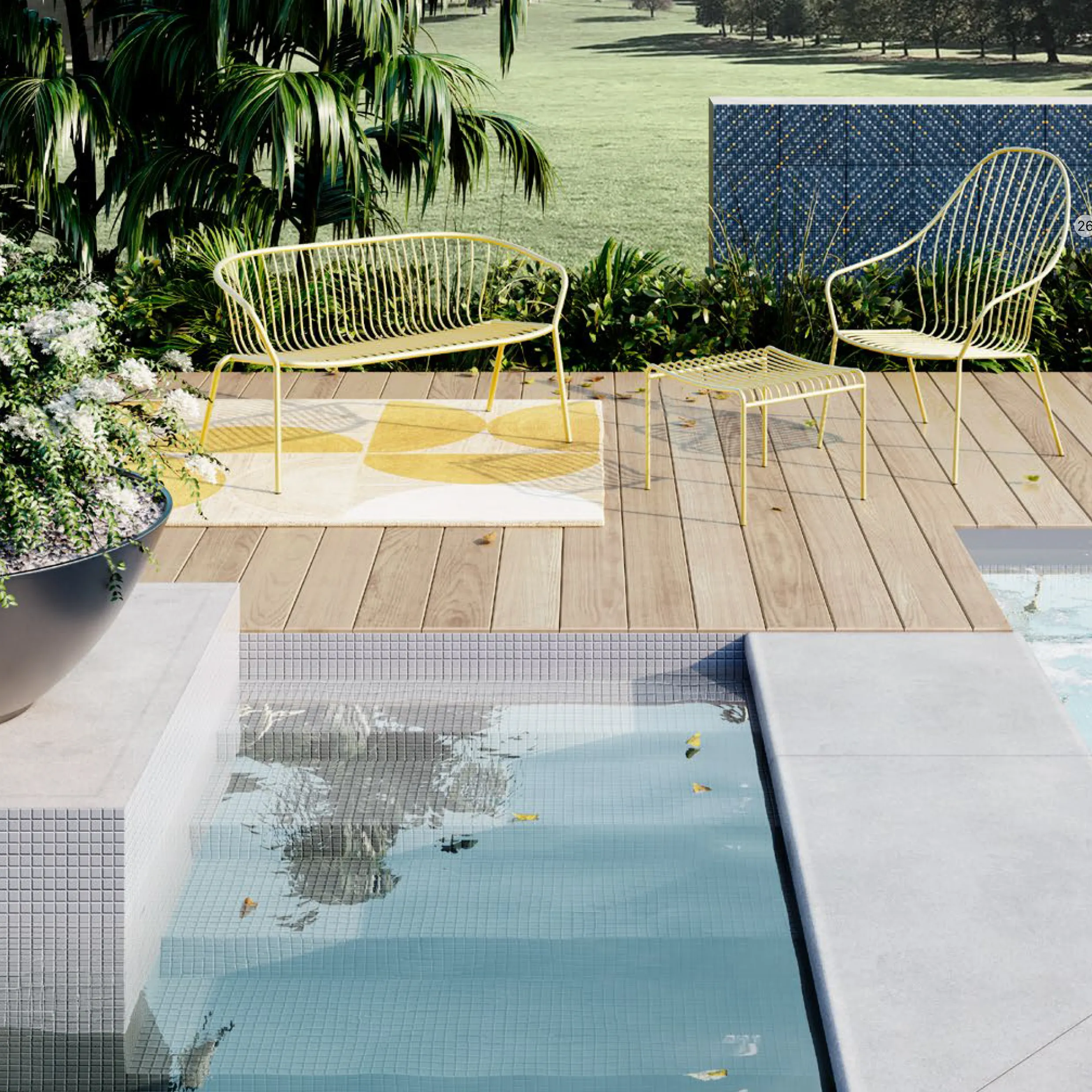 chaise exterieur piscine