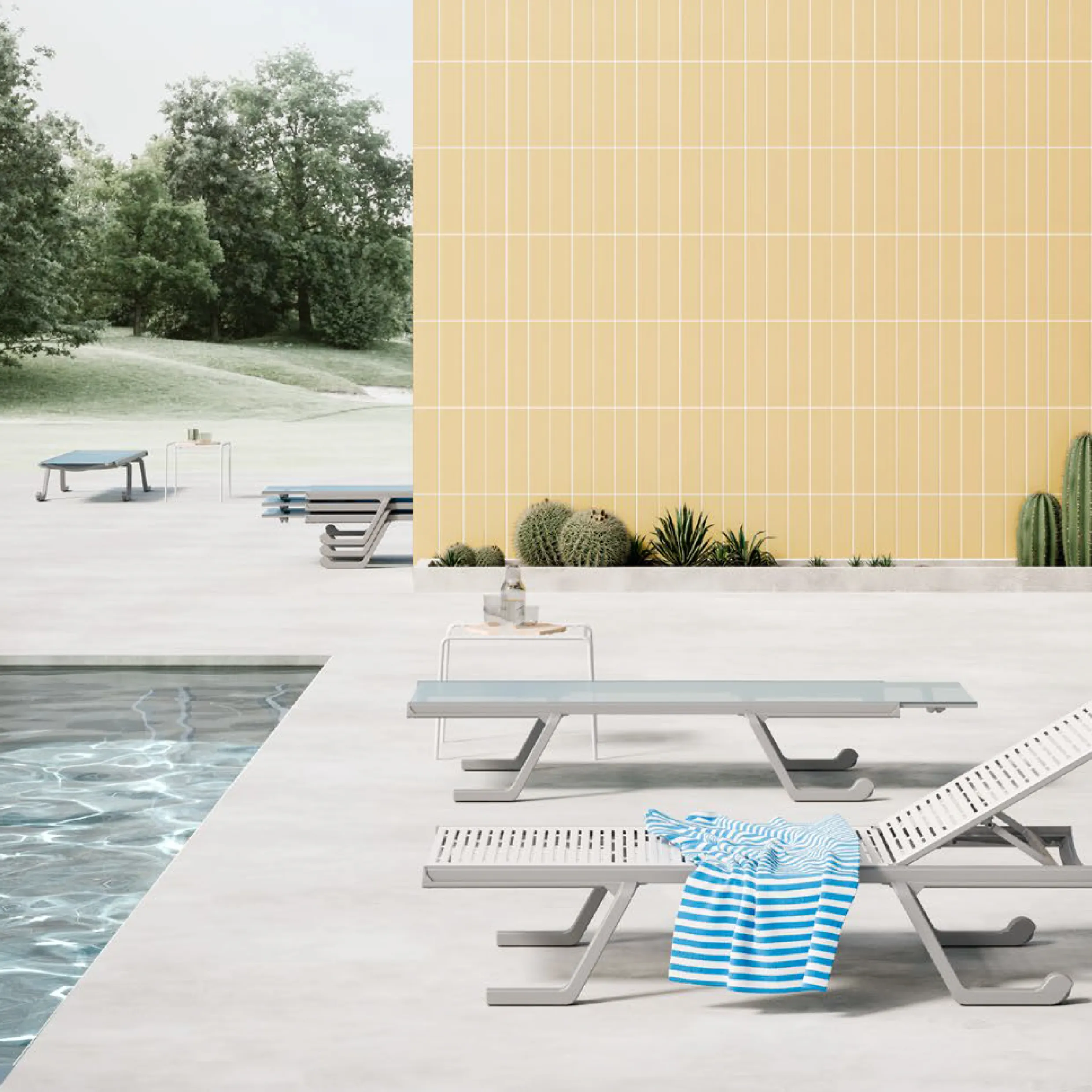 chaise piscine exterieur coin de chaises