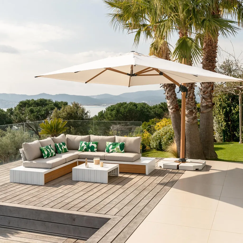 parasol coin de chaises